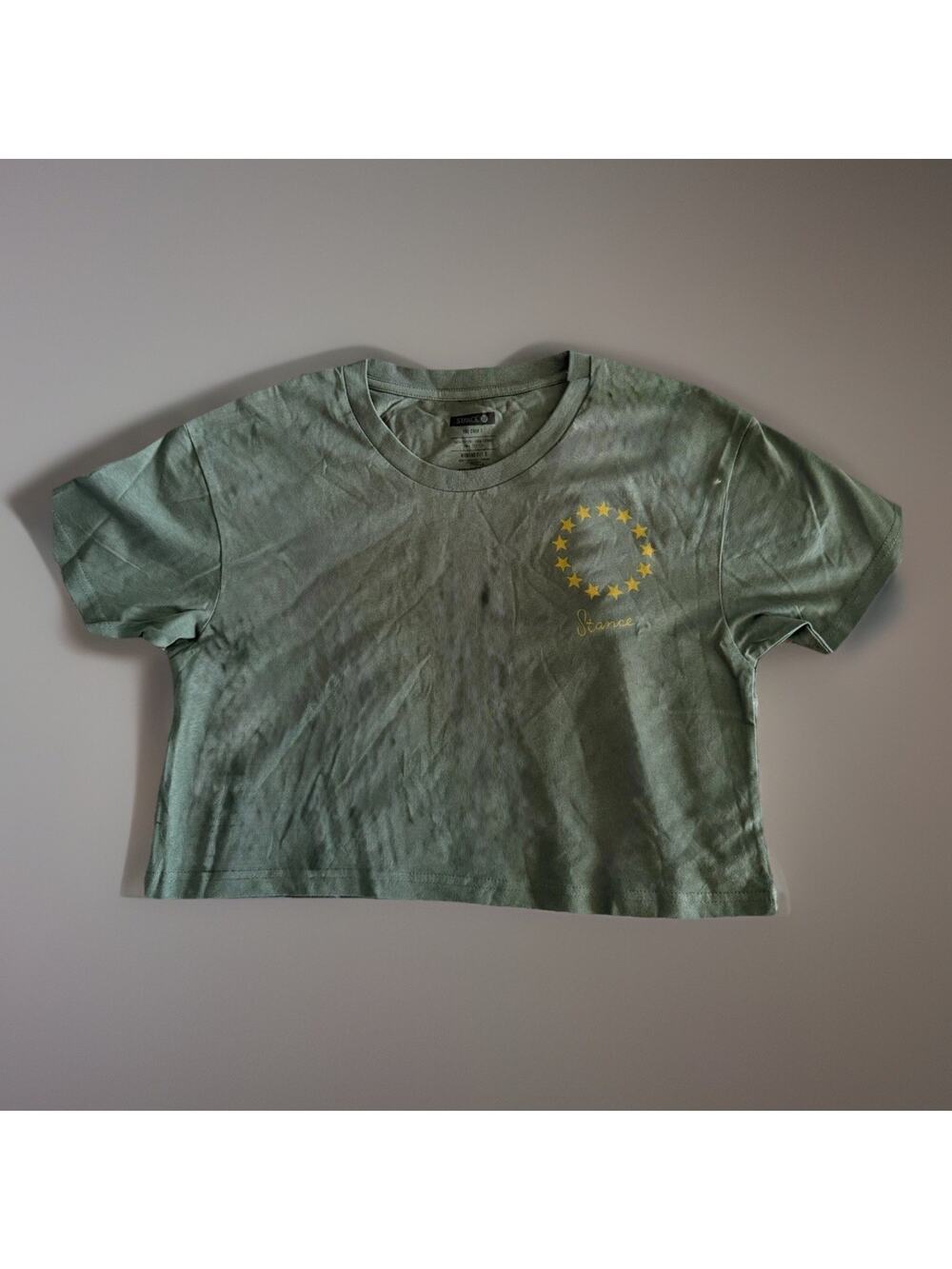 Stance The Crop T Women's Small Black Green Graphic Tee Shirt Limited Edition